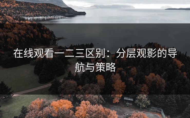 在线观看一二三区别：分层观影的导航与策略